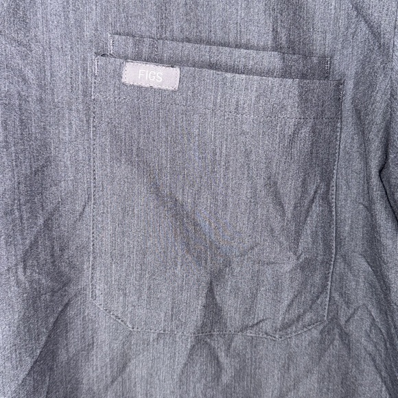 Figs Gray Tactical Collection Large Top Scrubs - Picture 2 of 4
